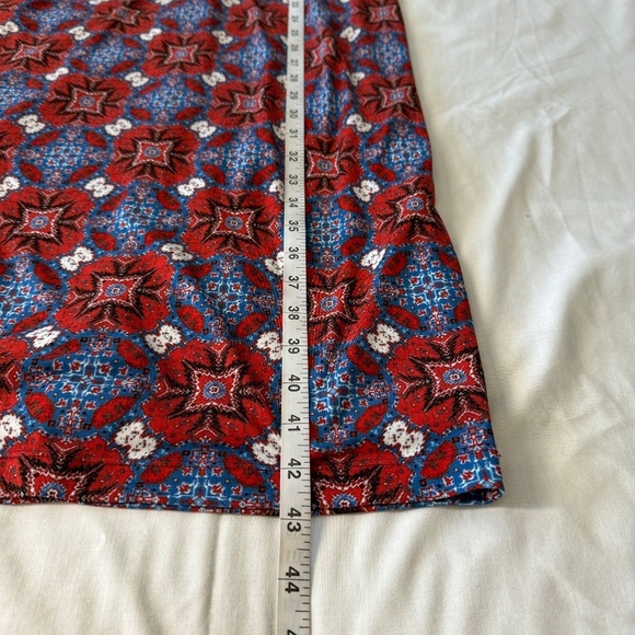 Maggy London Long Sleeve Lined Bohemian Pencil Maxi Dress Size 4 Cottage Boho - Picture 14 of 16